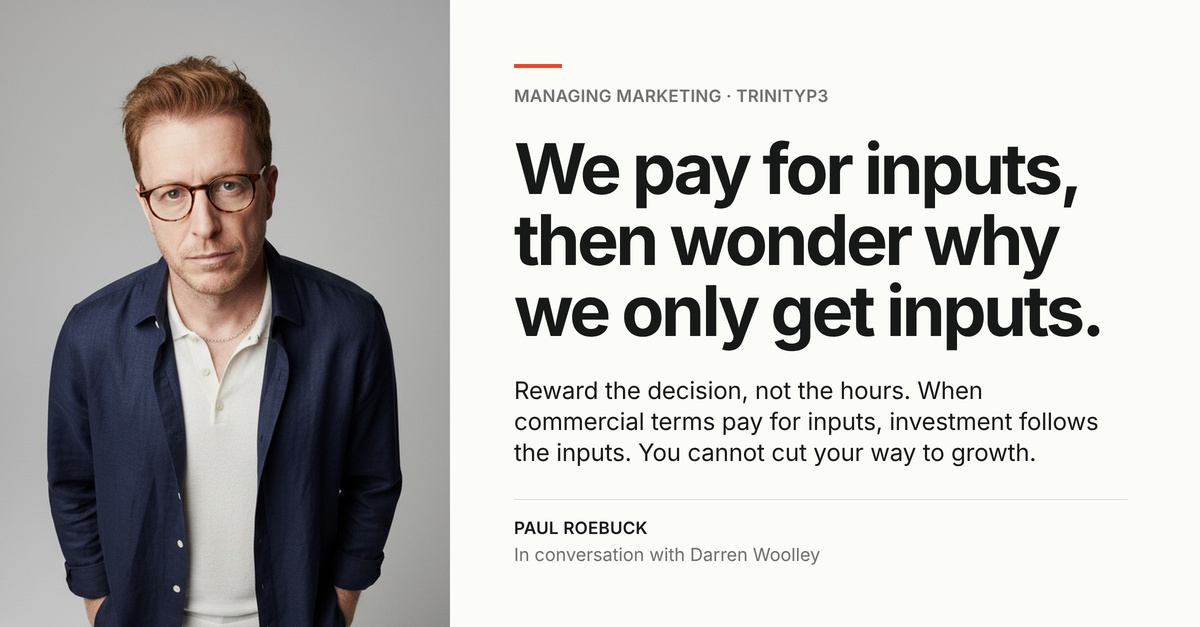 We pay for inputs, then wonder why we only get inputs.